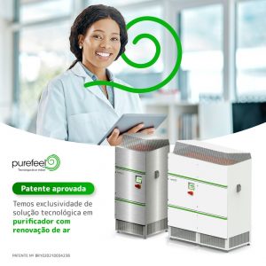 A Purefeel tem exclusividade de solução tecnológica em purificador com renovação de ar